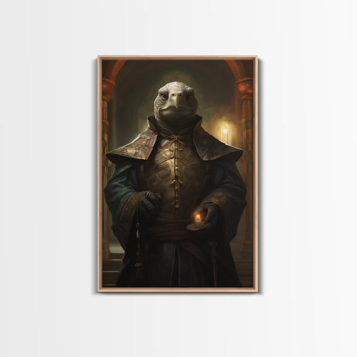 Tortoise Judge, Victorian Animal Portrait, Halloween Art, Gothic Whimsy Decor, Anthropomorphic Costume Art