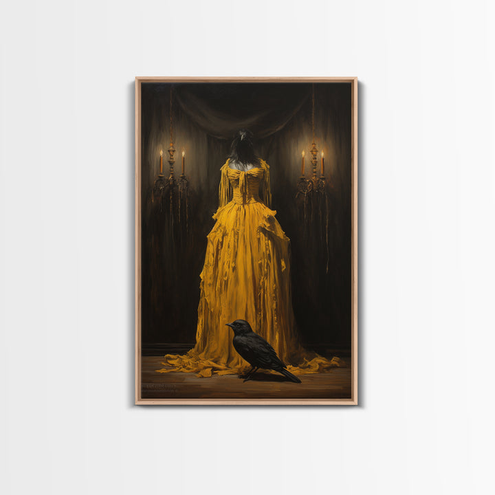 Canary Opera Singer, Victorian Animal Portrait, Halloween Art, Gothic Whimsy Decor, Anthropomorphic Costume Art