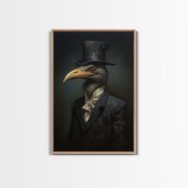 Gull Merchant, Victorian Animal Portrait, Halloween Art, Gothic Whimsy Decor, Anthropomorphic Costume Art