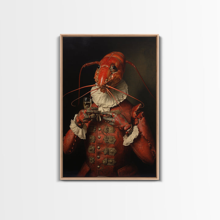 Lobster Earl, Victorian Animal Portrait, Halloween Art, Gothic Whimsy Decor, Anthropomorphic Costume Art