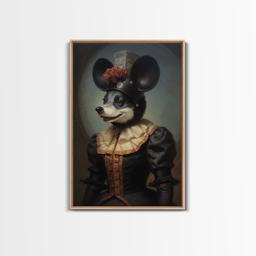 Orca Baroness, Victorian Animal Portrait, Halloween Art, Gothic Whimsy Decor, Anthropomorphic Costume Art