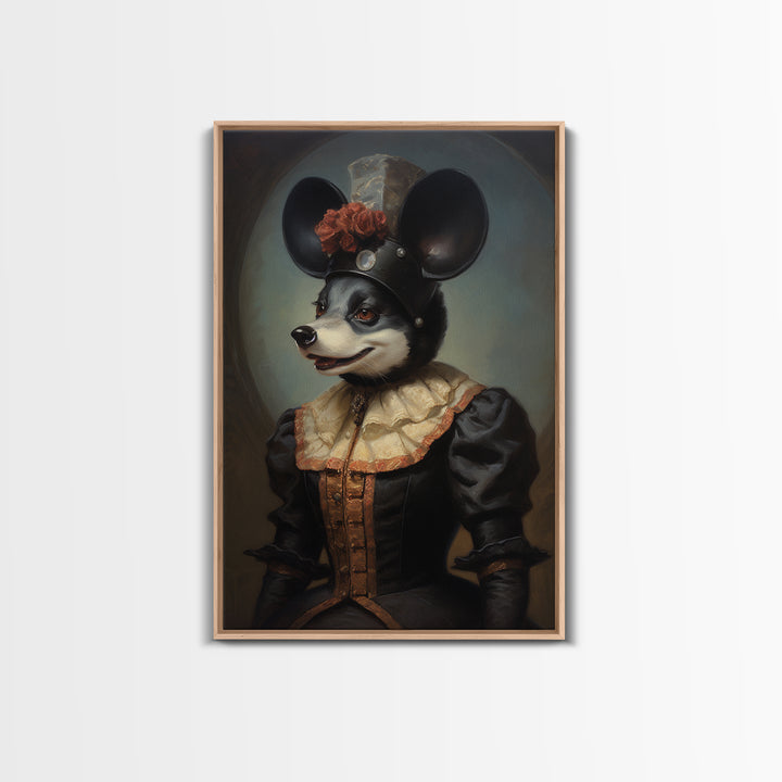 Orca Baroness, Victorian Animal Portrait, Halloween Art, Gothic Whimsy Decor, Anthropomorphic Costume Art