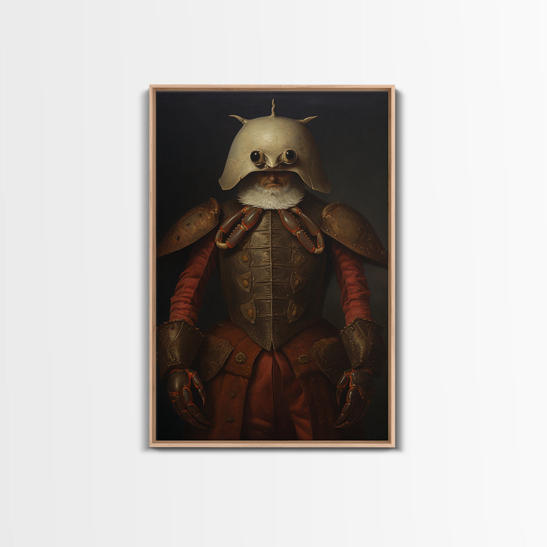 Crab Inspector, Victorian Animal Portrait, Halloween Art, Gothic Whimsy Decor, Anthropomorphic Costume Art