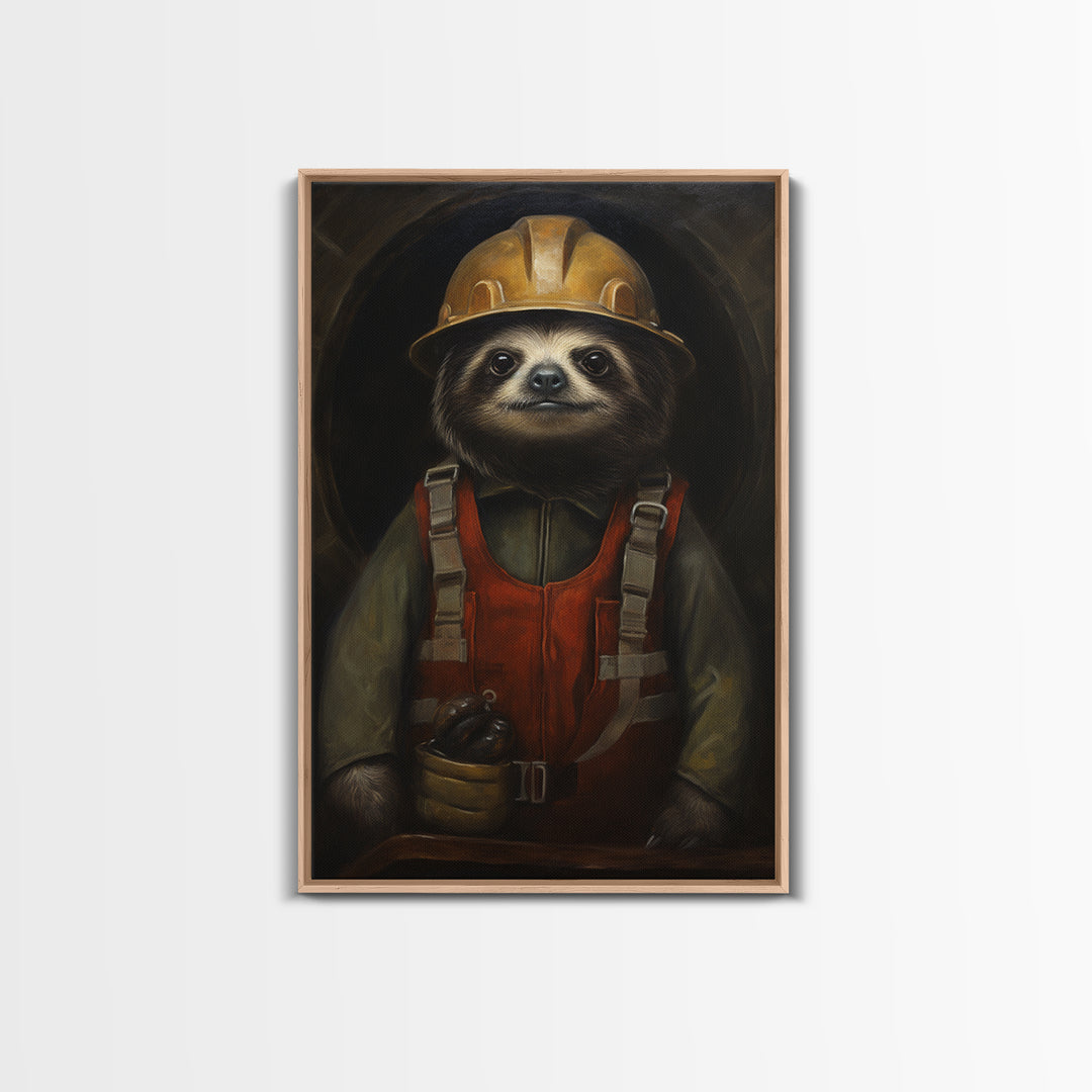 Beaver Engineer, Victorian Animal Portrait, Halloween Art, Gothic Whimsy Decor, Anthropomorphic Costume Art