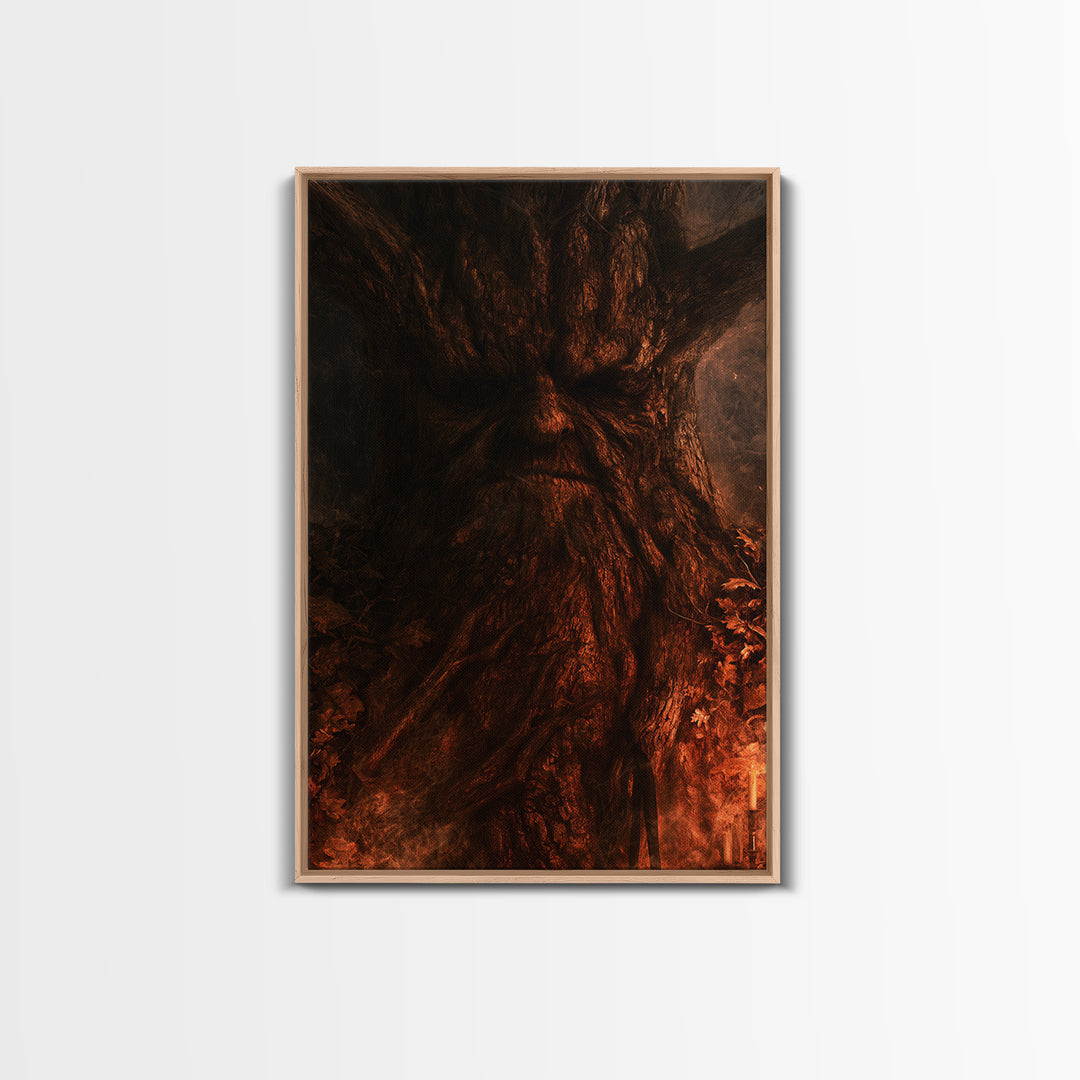 The Hollow-Tree Monster, Victorian Gothic Art, Vertical Wall Art, Canvas Print, Gothic Wall Decor, Halloween Portrait Art, Gothic Home Decor