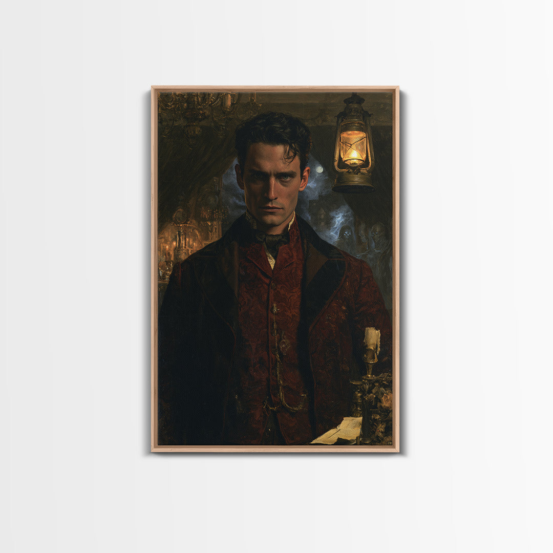 The Possessed Farmhouse, Macabre Victorian Decor, Vertical Wall Art, Canvas Print, Gothic Wall Decor, Halloween Portrait Art