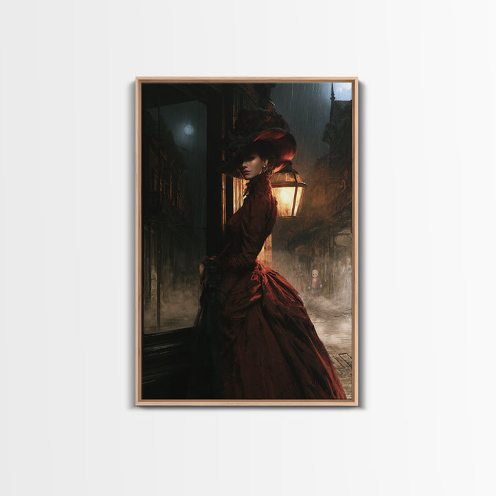 The Ghost Town Main Street, Victorian Gothic Art, Vertical Wall Art, Canvas Print, Gothic Wall Decor, Halloween Portrait Art