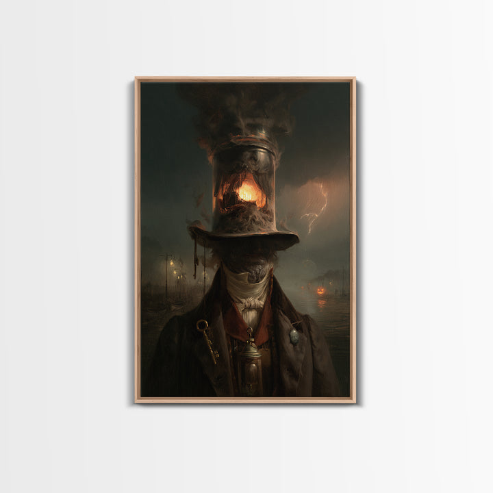 The Dream Eater, Dark Academia Wall Art, Vertical Wall Art, Canvas Print, Gothic Wall Decor, Halloween Portrait Art, Halloween Wall Art