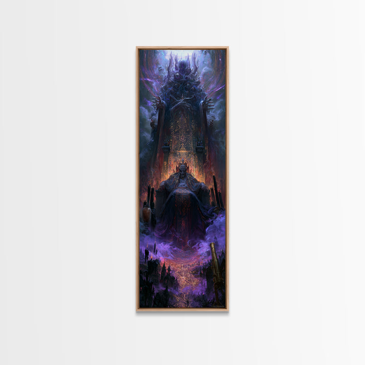 The Dreaming Priest Of The Outer Gate, Dark Academia Wall Art, Tall Narrow Wall Art, Framed Canvas Print, Gothic Wall Decor