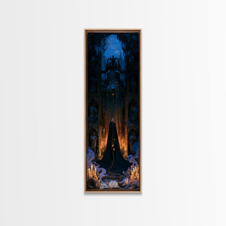 The Bellringer Of The Sunken Cathedral, Victorian Gothic Art, Tall Narrow Wall Art, Canvas Print, Gothic Wall Decor, Halloween Portrait Art