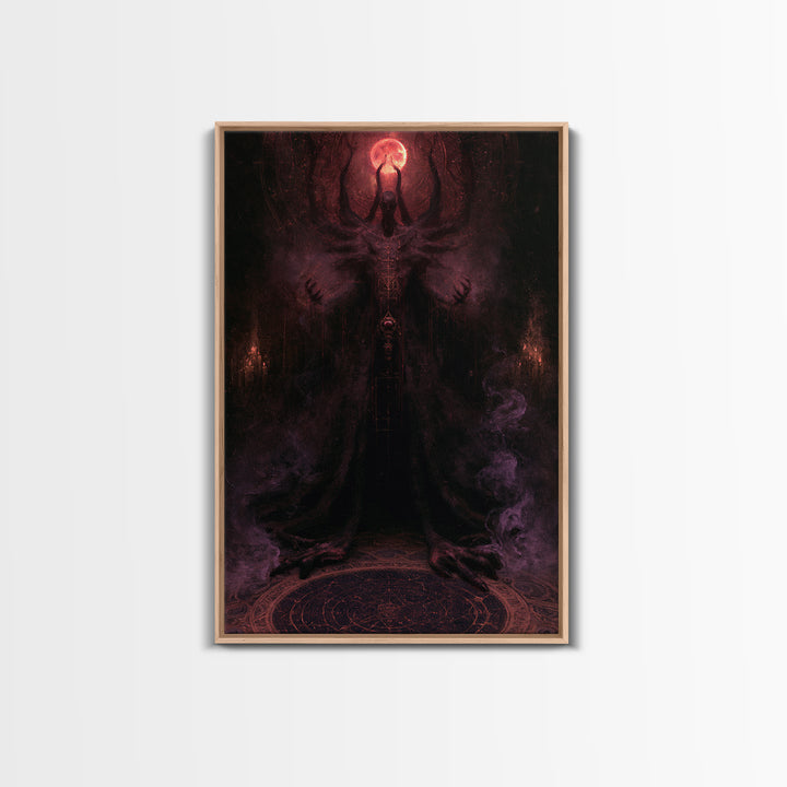 The Crawler Beneath The Floor Of Stars, Antique Gothic Portrait, Vertical Wall Art, Canvas Print, Gothic Wall Decor, Halloween Portrait Art