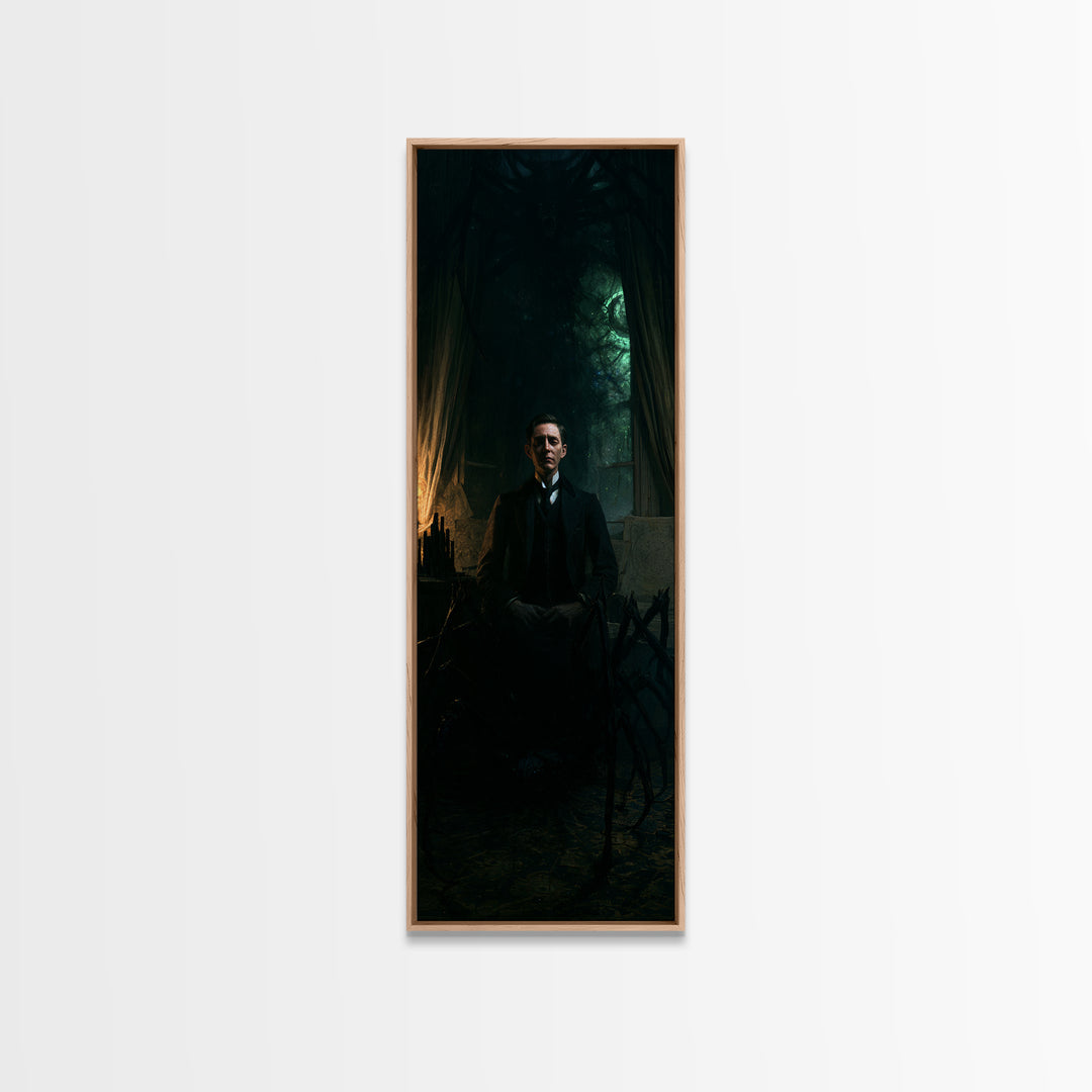 The Crawler Beneath The Floor Of Stars, Dark Academia Wall Art, Tall Narrow Wall Art, Canvas Print, Gothic Wall Decor, Halloween Wall Art