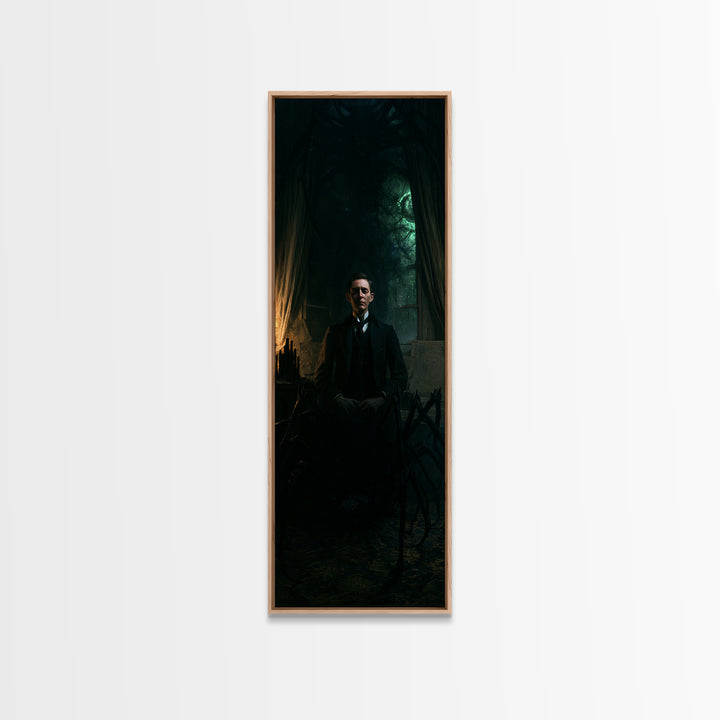 The Crawler Beneath The Floor Of Stars, Dark Academia Wall Art, Tall Narrow Wall Art, Canvas Print, Gothic Wall Decor, Halloween Wall Art