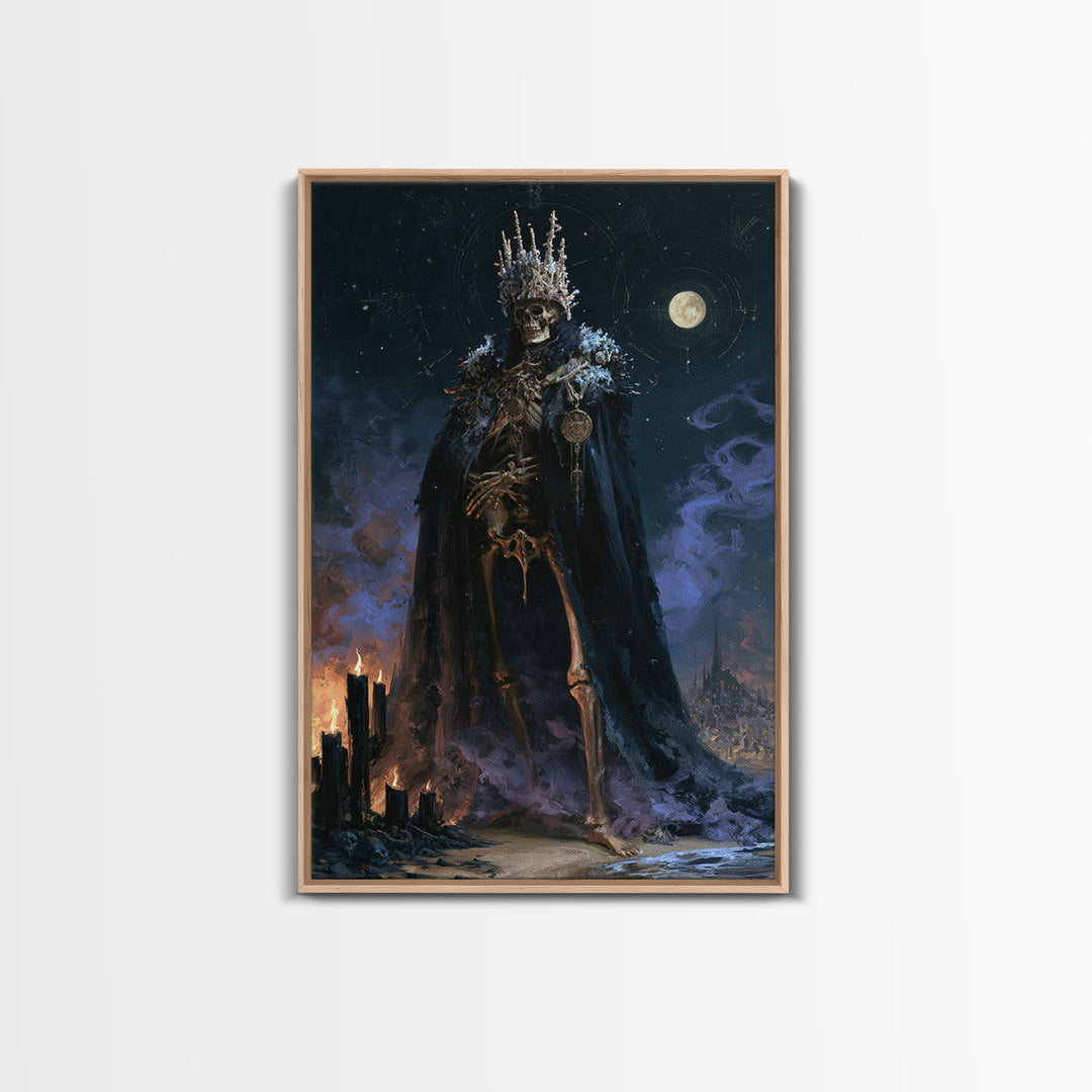 The Salt King Of The Black Shore, Lovecraftian Portrait Art, Vertical Wall Art, Canvas Print, Gothic Wall Decor, Halloween Portrait Art