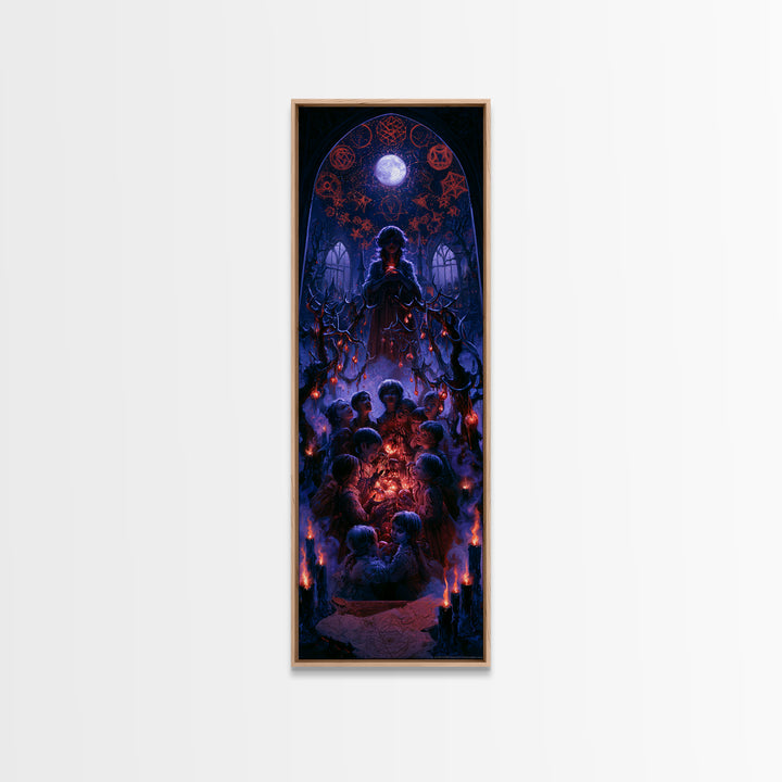 The Children Of The Star Orchard, Dark Academia Wall Art, Tall Narrow Wall Art, Framed Canvas Print, Gothic Wall Decor, Halloween Decor