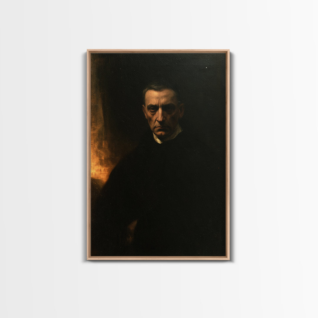 The Cloister Phantom, Victorian Phantom Portrait, Vertical Canvas Print, Macabre Home Decor, Gothic Wall Decor, Classic Monster Art