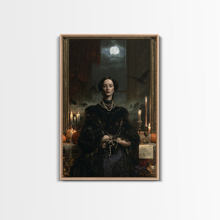 The Wax Museum Lady, Macabre Victorian Portrait, Vertical Canvas Print, Macabre Home Decor, Gothic Wall Decor, Classic Monster Art