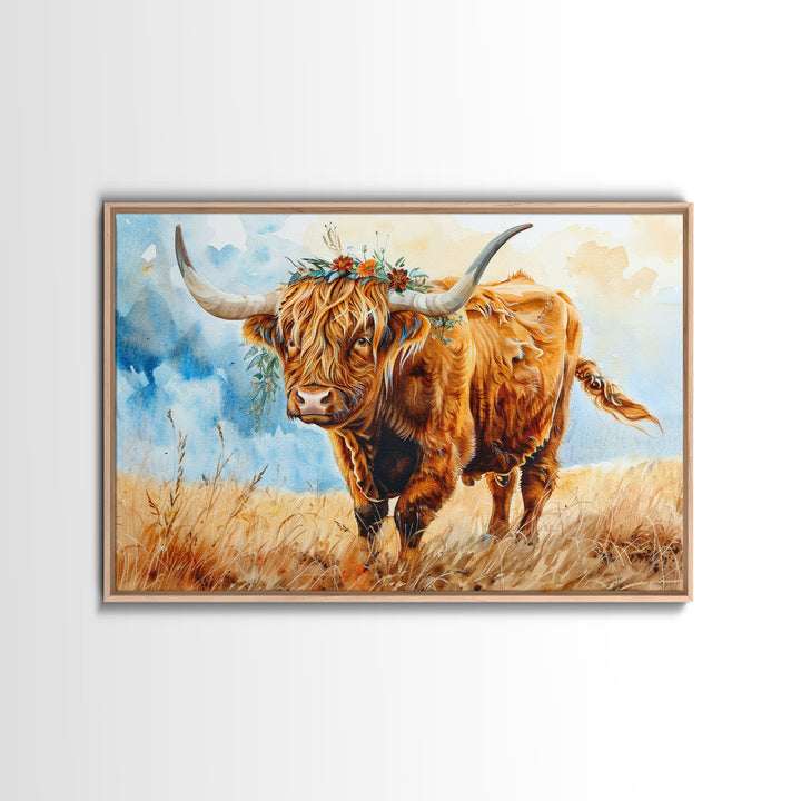 Cow Wall Art, Cow Print, Cow Wallhanging, Farmhouse Decor, Country Western Decor, Cow Lover Gift, Cottage Core Framed Art, Cute Cow