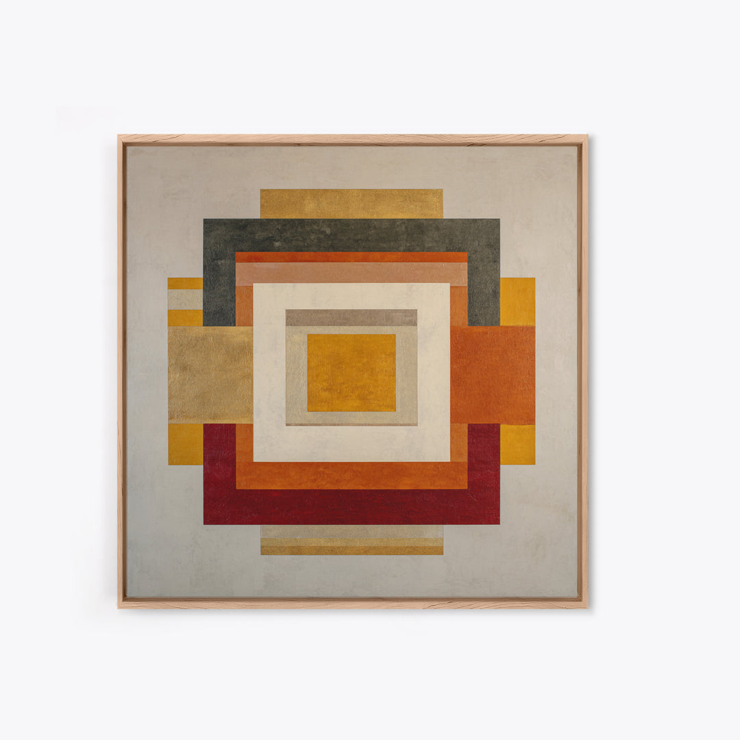 Modern Geometric Composition for Living Spaces Canvas Print, Wall Art, Abstract Wall Art, Living Room Decor, WAL-1x1-100