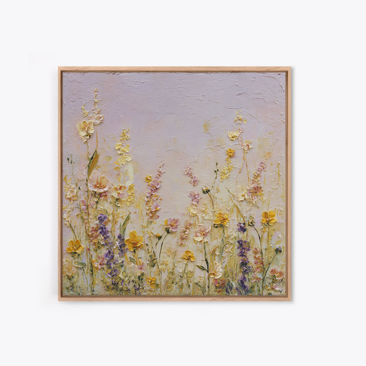 Impressionist Meadow of Wildflowers Canvas Print, Wall Art, Gallery Decor, Living Room Decor, Fine Art, Home Decor, WAL-1x1-17