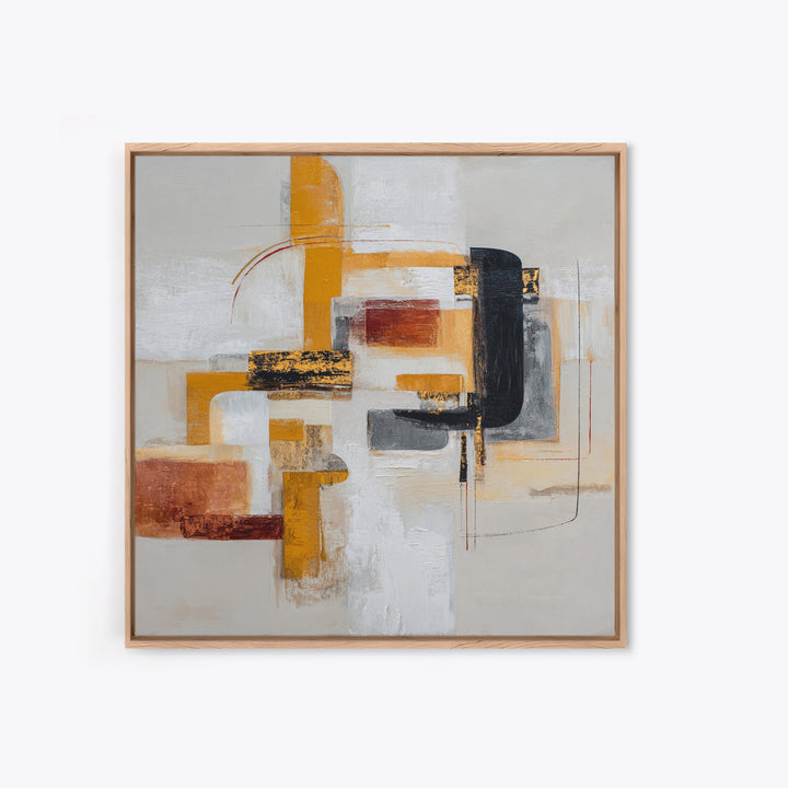 Statement Abstract with Bold Layered Brushwork Canvas Print, Wall Art, Room Decor, Living Room Decor, Abstract Art, WAL-1x1-25