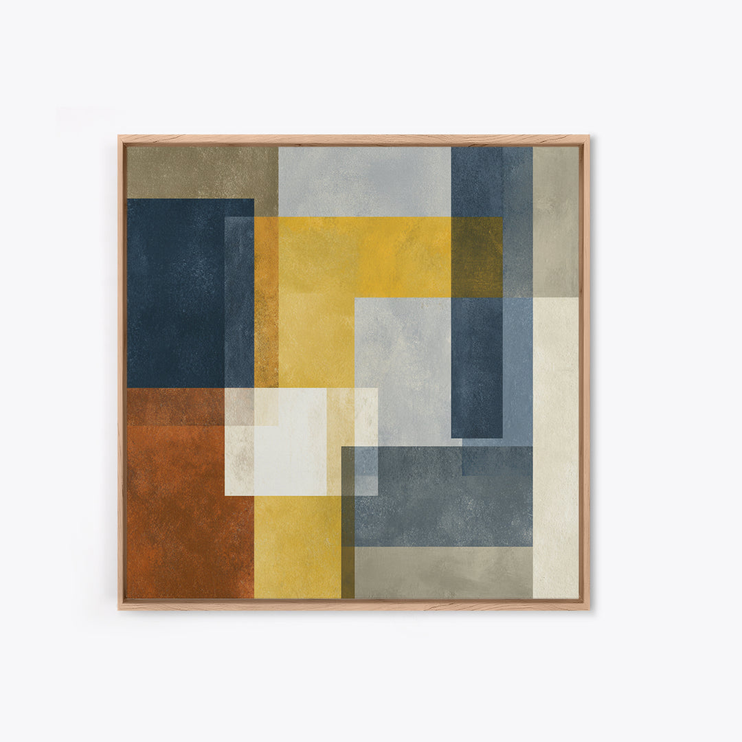 Modern Geometric Composition for Living Spaces Canvas Print, Wall Art, Home Decor, Living Room Decor, Abstract Art, WAL-1x1-4