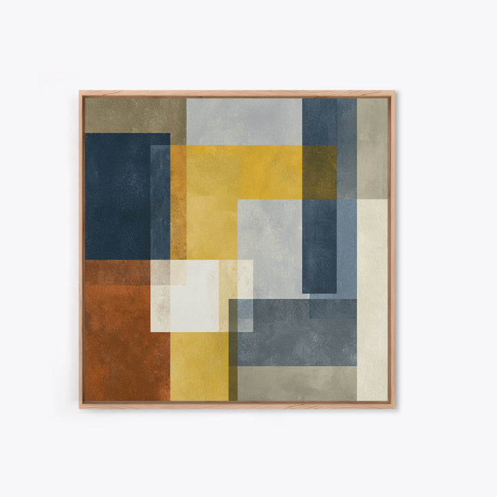 Modern Geometric Composition for Living Spaces Canvas Print, Wall Art, Home Decor, Living Room Decor, Abstract Art, WAL-1x1-4