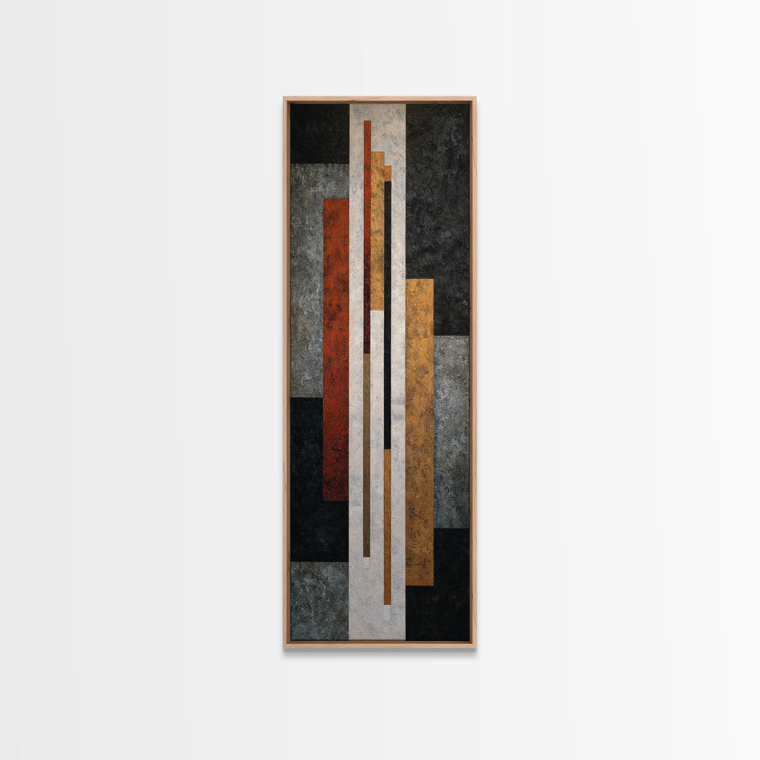 Modern Geometric Composition for Living Spaces Canvas Print, Wall Art, Home Decor, Living Room Decor, Abstract Art, WAL-1x3-16