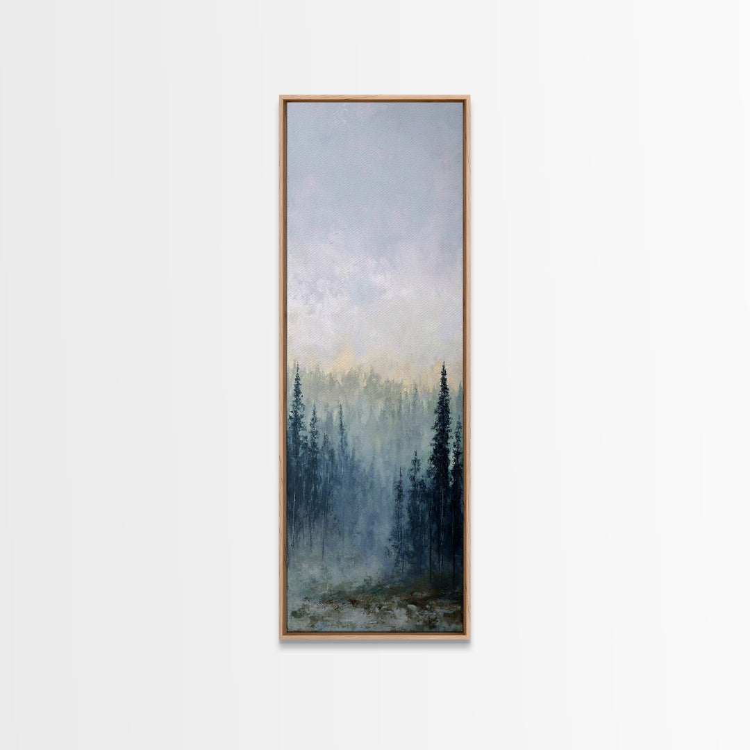 Moody Forest Landscape Canvas Print, Wall Art, Prints Wall Art, Living Room Decor, Oil Painting, Textured Painting, WAL-1x3-22