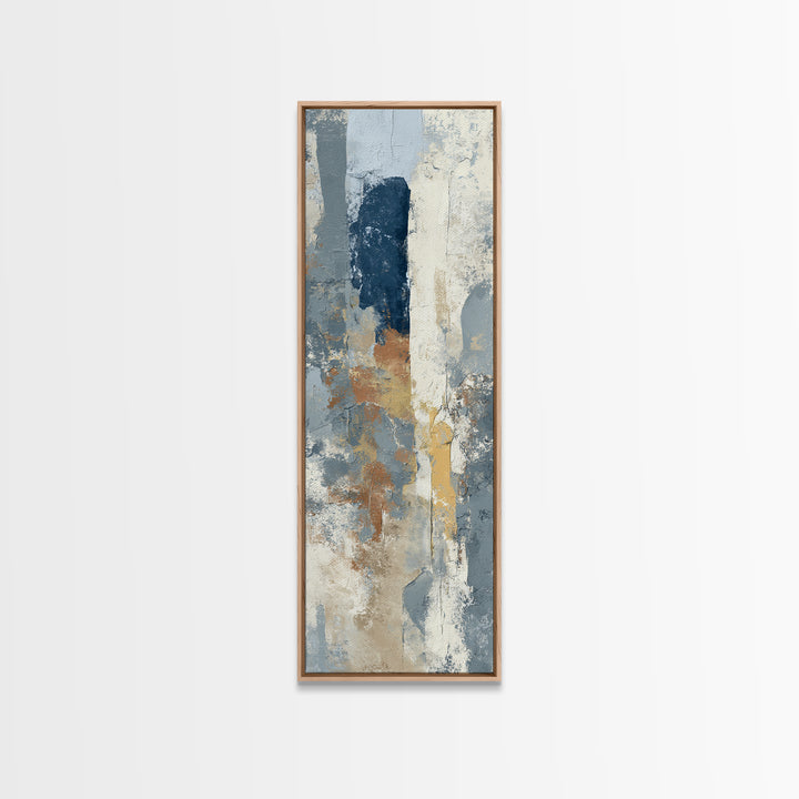 Luxury Neutral Plaster Texture Abstract Canvas Print, Wall Art, Wood Wall Art, Living Room Decor, Fine Art, Textured Painting, WAL-1x3-51