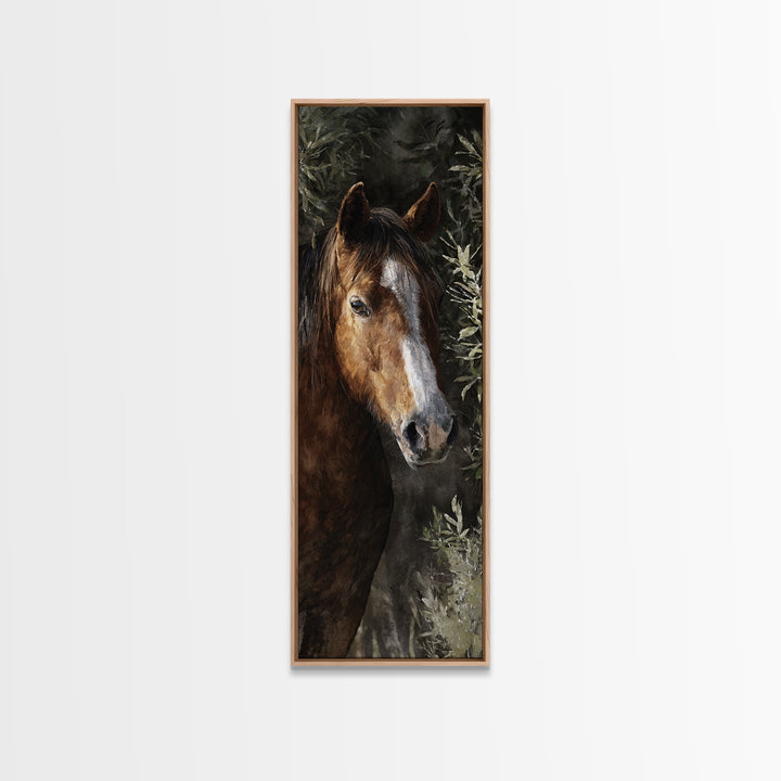 Wild Horse Portrait Canvas Print, Wall Art, Metal Wall Art, Living Room Decor, Fine Art, Digital Print, Wood Wall Art, WAL-1x3-73