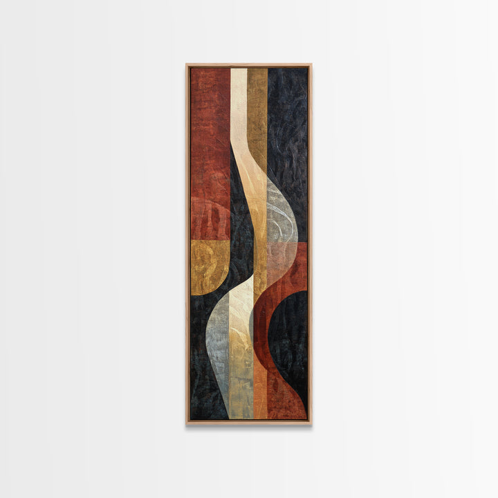 Statement Abstract with Bold Layered Brushwork Canvas Print, Wall Art, Canvas, Living Room Decor, Abstract Art, WAL-1x3-85