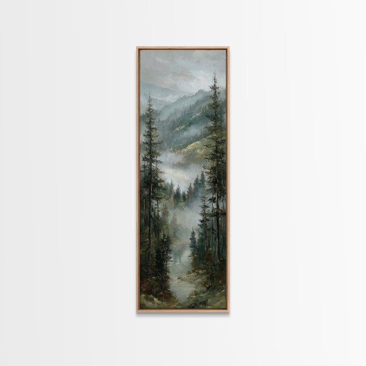 Moody Forest Landscape Canvas Print, Wall Art, Room Decor, Living Room Decor, Fine Art, Printable Wall Art, Wall Hangings, WAL-1x3-94