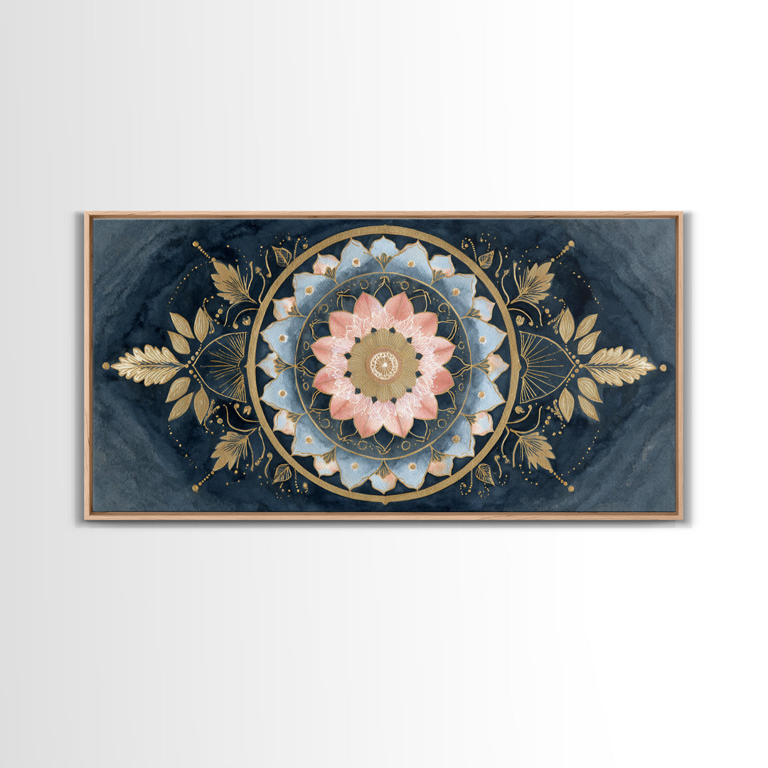 Sacred Geometry Mandala Canvas Print, Wall Art, Art Print, Living Room Decor, Fine Art, Wall Hanging, Home Decor Gift, WAL-2x1-41