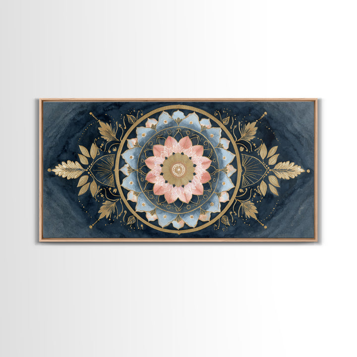 Sacred Geometry Mandala Canvas Print, Wall Art, Art Print, Living Room Decor, Fine Art, Wall Hanging, Home Decor Gift, WAL-2x1-41