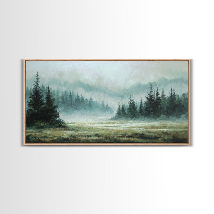 Moody Forest Landscape Canvas Print, Wall Art, Wall Decor, Living Room Decor, Fine Art, Large Wall Art, Art Deco, WAL-2x1-78