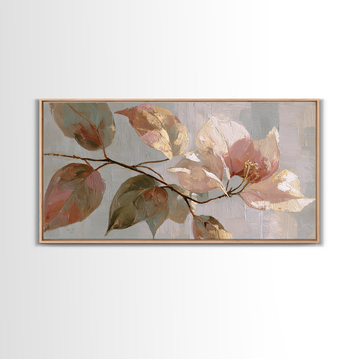 Large Botanical Print Canvas Print, Wall Art, Printable Wall Art, Living Room Decor, Oil Painting, Original Art, WAL-2x1-94