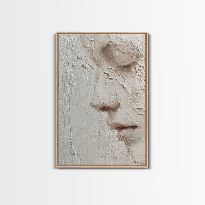 Minimal Line Portrait Framed Canvas Print, Wall Art, Art Print, Living Room Decor, Fine Art, Wall Hanging, Home Decor Gift, WAL-2x3-38