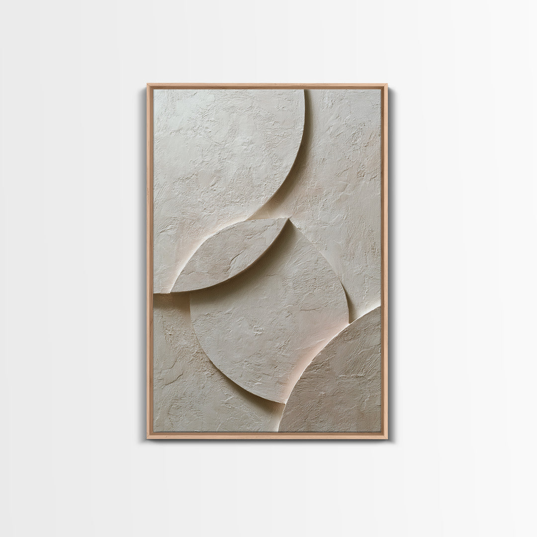 Luxury Neutral Plaster Texture Abstract Canvas Print, Wall Art, Art Deco, Living Room Decor, Fine Art, Abstract Wall Art, WAL-2x3-71