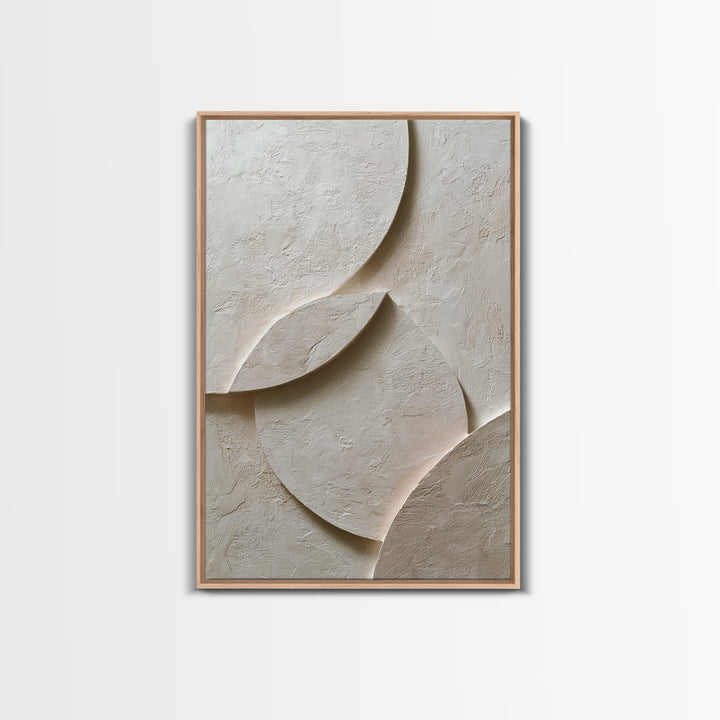 Luxury Neutral Plaster Texture Abstract Canvas Print, Wall Art, Art Deco, Living Room Decor, Fine Art, Abstract Wall Art, WAL-2x3-71