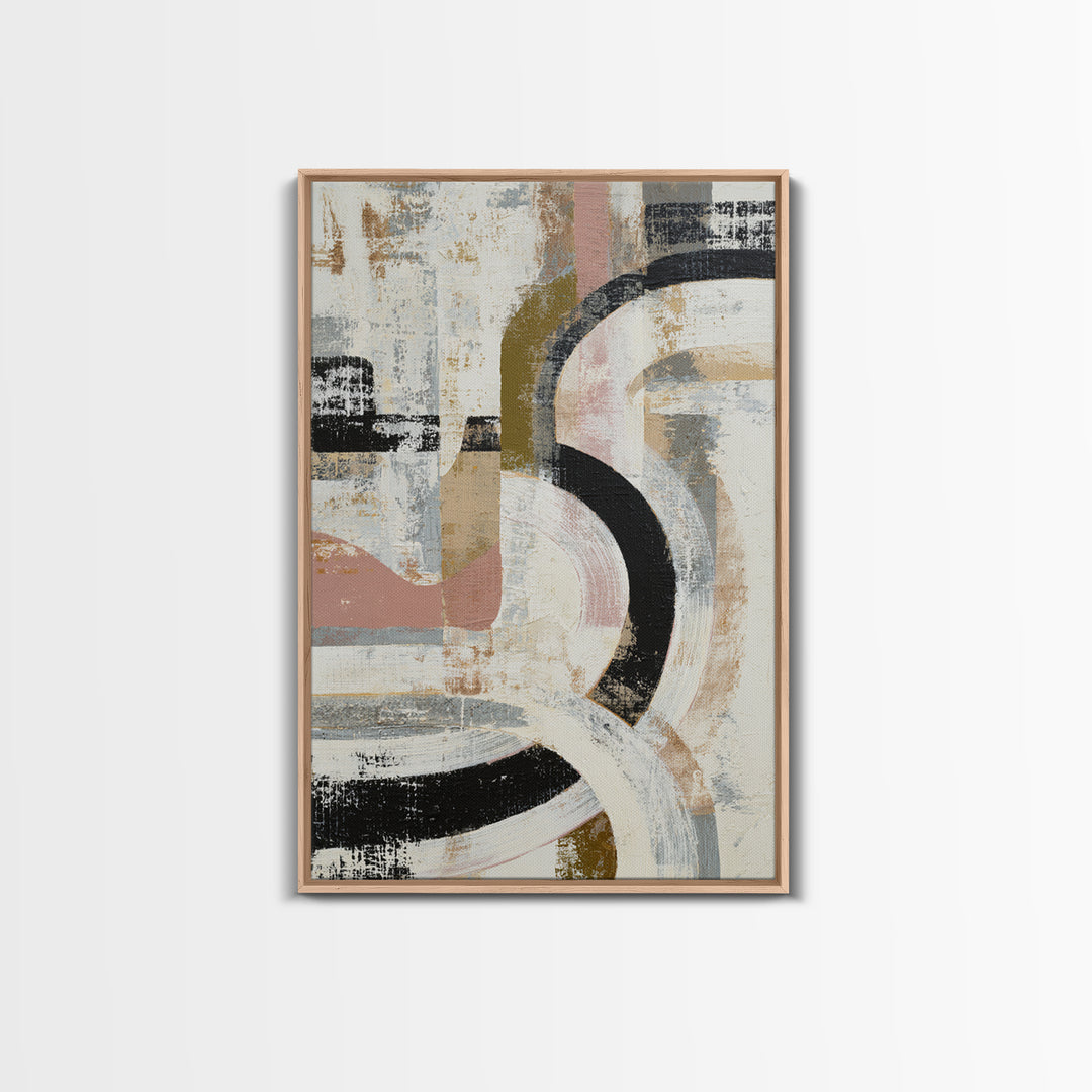 Statement Abstract with Bold Layered Brushwork Canvas Print, Wall Art, Framed Wall Art, Living Room Decor, Fine Art, WAL-2x3-81