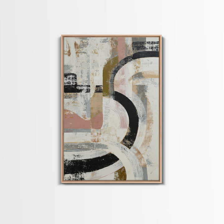 Statement Abstract with Bold Layered Brushwork Canvas Print, Wall Art, Framed Wall Art, Living Room Decor, Fine Art, WAL-2x3-81