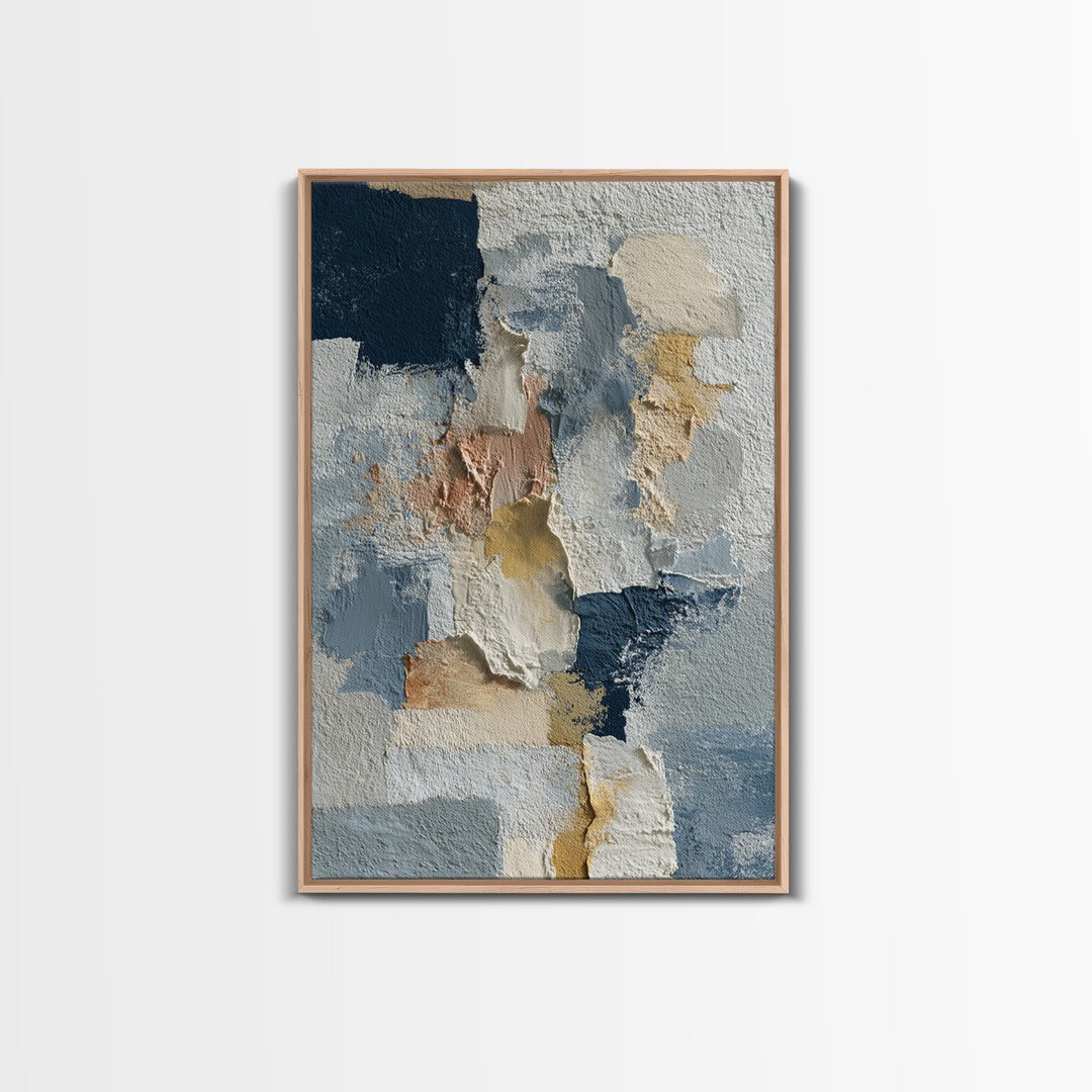 Luxury Neutral Plaster Texture Abstract Canvas Print, Wall Art, Living Room Decor, Abstract Art, Minimalist Decor, WAL-2x3-95