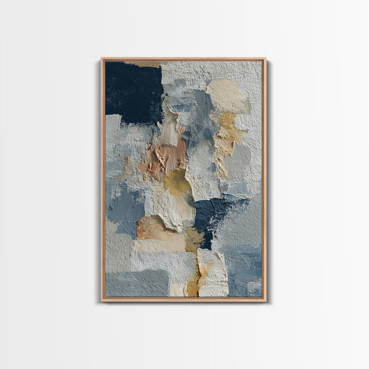 Luxury Neutral Plaster Texture Abstract Canvas Print, Wall Art, Living Room Decor, Abstract Art, Minimalist Decor, WAL-2x3-95