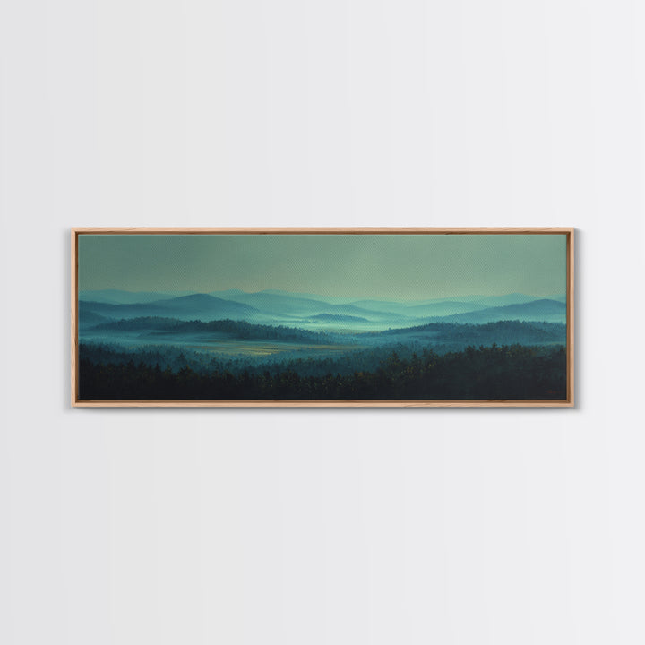 Moody Forest Landscape Framed Canvas Print, Wall Art, Canvas, Living Room Decor, Fine Art, Canvas Wall Art, Abstract Art, WAL-3x1-2
