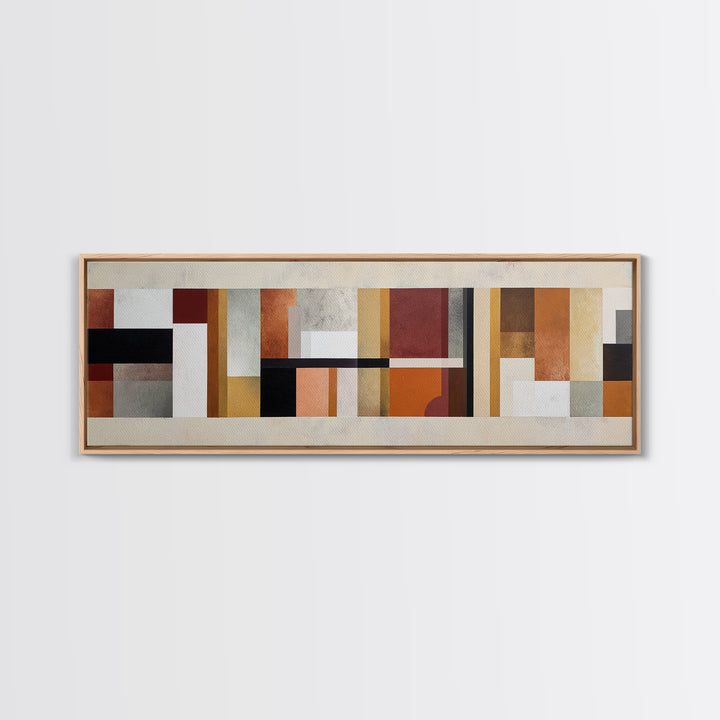 Modern Geometric Composition for Living Spaces Framed Canvas Print, Wall Art, Modern Decor, Living Room Decor, Abstract Art, WAL-3x1-44