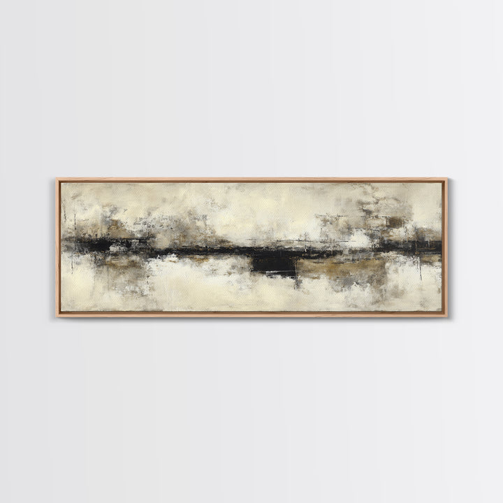 Black and White Architectural Study Canvas Print, Wall Art, Textured Painting, Living Room Decor, Fine Art, Wall Hangings, WAL-3x1-48