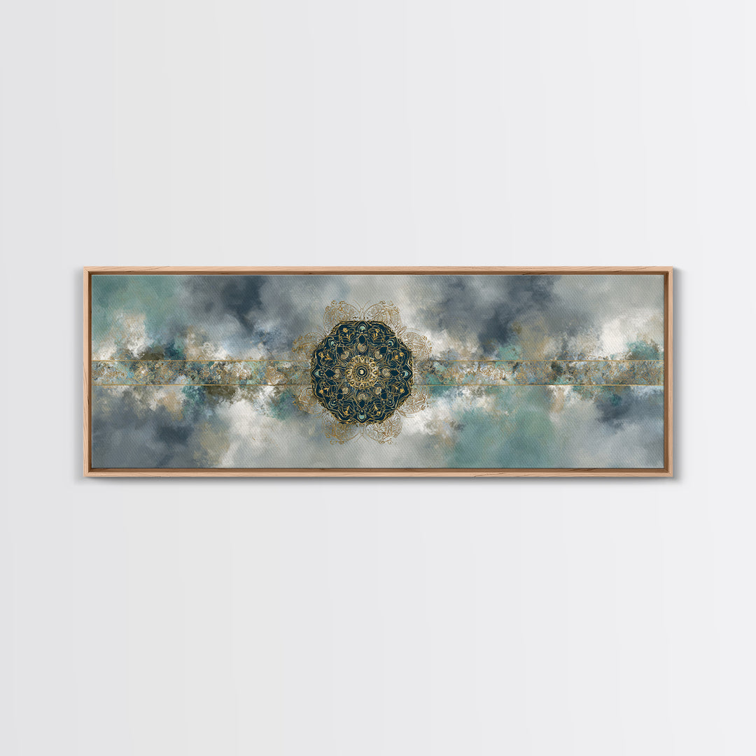Sacred Geometry Mandala Canvas Print, Wall Art, Living Room Decor, Oil Painting, Minimalist Decor, Contemporary Art, WAL-3x1-61