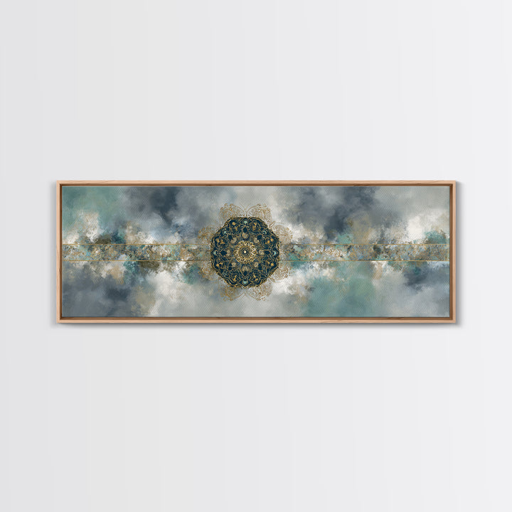 Sacred Geometry Mandala Canvas Print, Wall Art, Living Room Decor, Oil Painting, Minimalist Decor, Contemporary Art, WAL-3x1-61