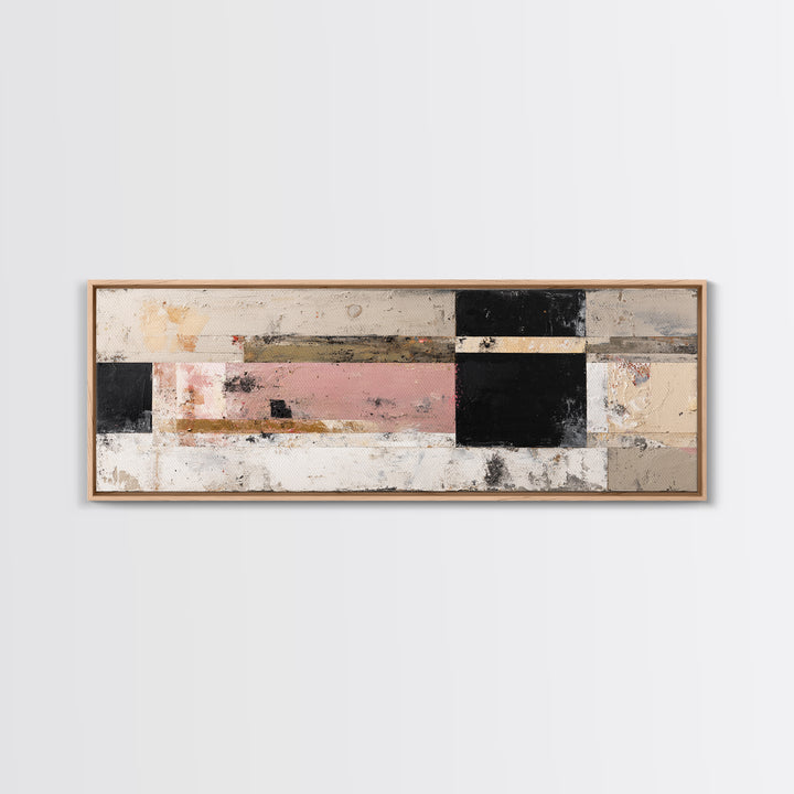 Modern Geometric Composition for Living Spaces Framed Canvas Print, Wall Art, Home Decor, Living Room Decor, Abstract Art, WAL-3x1-68